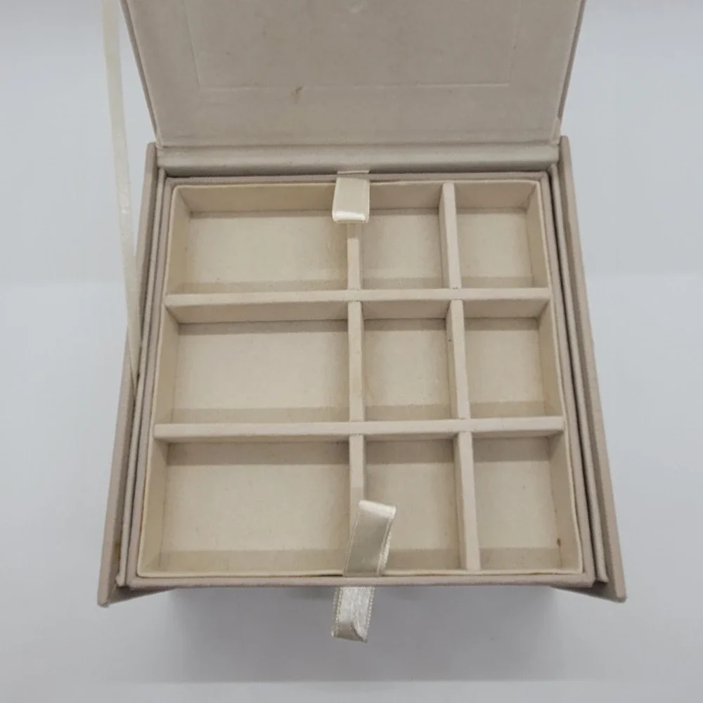 Brighton Follow Your Heart Pebbled Faux Leather Square Jewelry Box Silver Heart